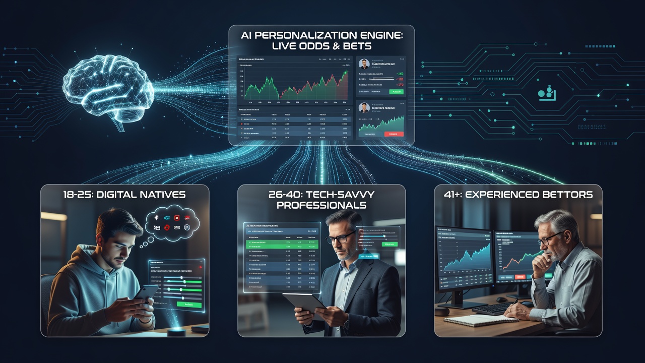 AI algorithms analyzing user betting patterns on a sports wagering platform dashboard