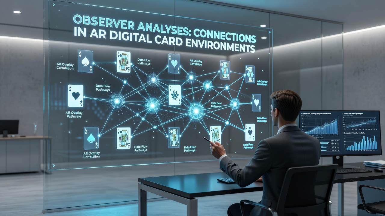 Participant interacting with strategic pacing adjustments during an AR-enhanced digital card match
