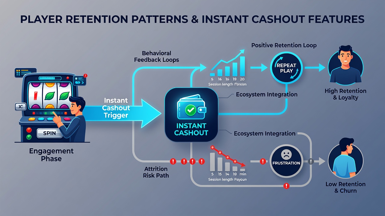 Heatmap visualization of player activity spikes following instant cashout feature launches across multiple slot platforms