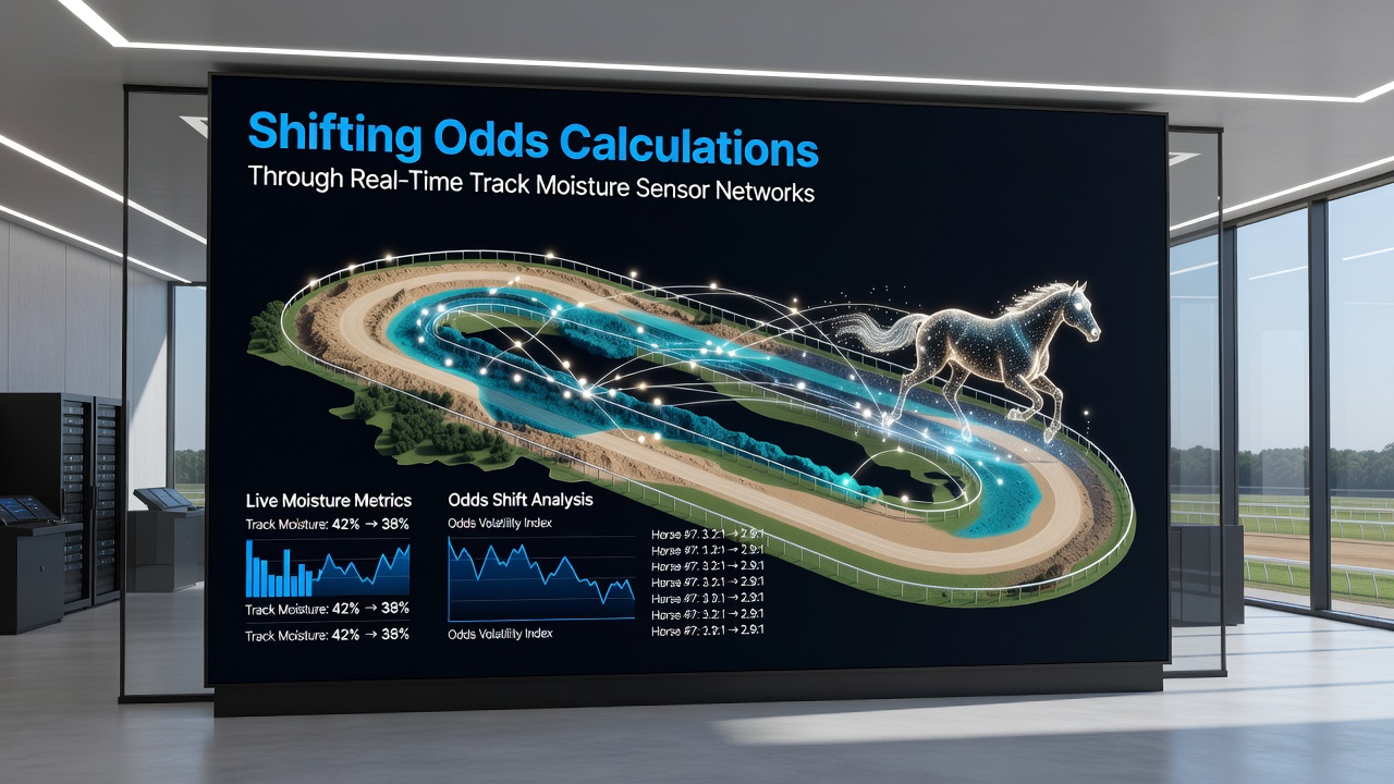 Dashboard view showing regional betting volume heat map alongside live moisture sensor readings for virtual races